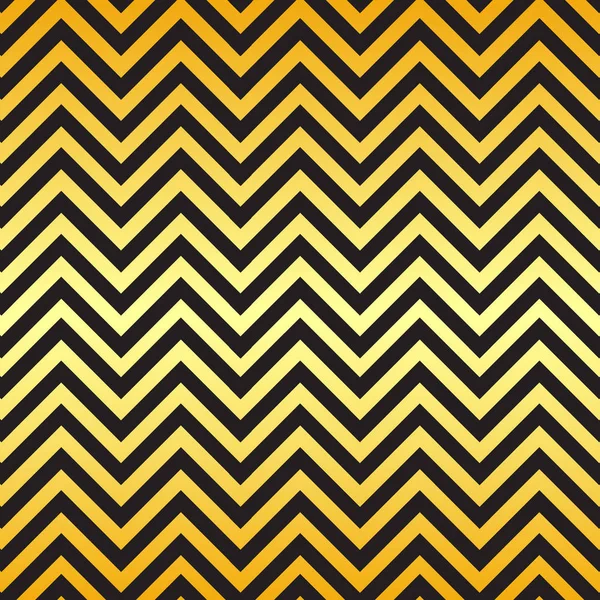 Zwart en goud chevron patroon — Stockvector