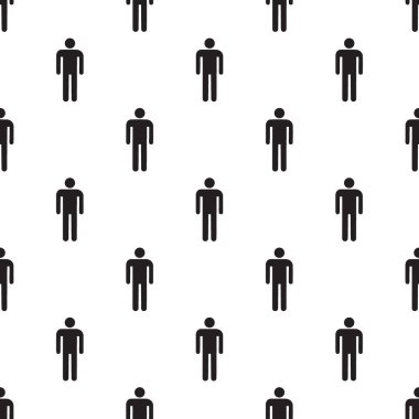 Dikişsiz adam işareti desen beyaz