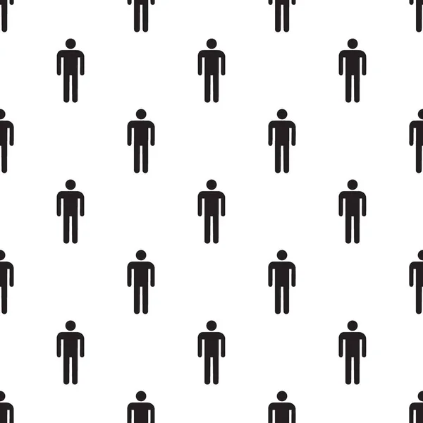 Jednolity wzór znak mężczyzna na białym tle — Wektor stockowy