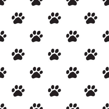 Beyaz sorunsuz köpek pençe izi