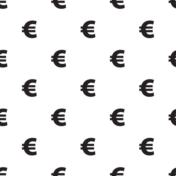 Dikişsiz Euro para birimi desen beyaz — Stok Vektör