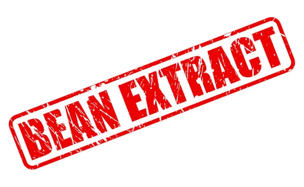 Bean Extract text červená razítka — Stockový vektor