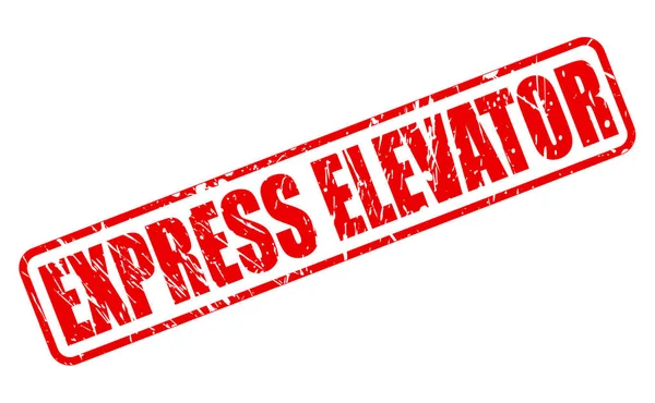 EXPRESS ELEVATOR VENTA texto de sello rojo — Archivo Imágenes Vectoriales