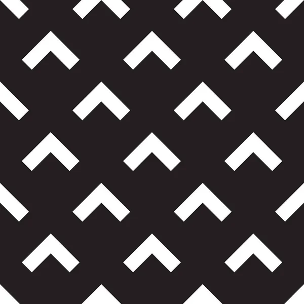 Sömlös framåtpilen mönster på svart — Stock vektor