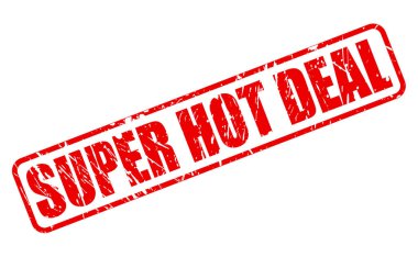 SUPER HOT DEAL red stamp text clipart