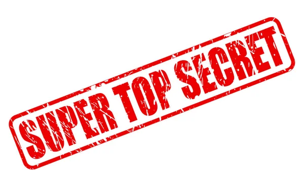 SUPER TOP SECRET texto de sello rojo — Vector de stock