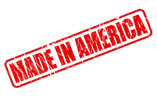 Made In America κόκκινη σφραγίδα κειμένου — Διανυσματικό Αρχείο