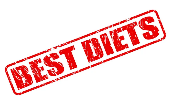 最高のダイエット赤いスタンプ テキスト — ストックベクタ