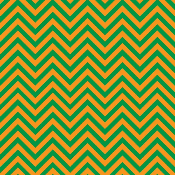 オレンジ色と緑色のシェブロン パターン — ストックベクタ