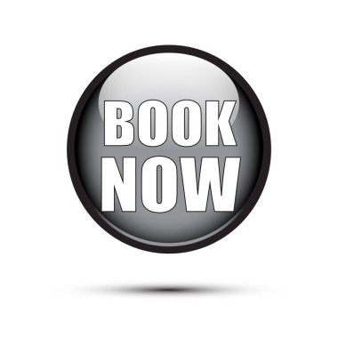 Kitap şimdi metin beyaz üzerine siyah parlak