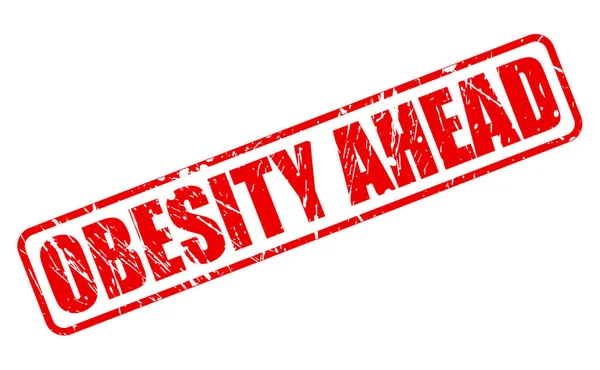 OBESITY AHEAD red stamp text — Stock Vector