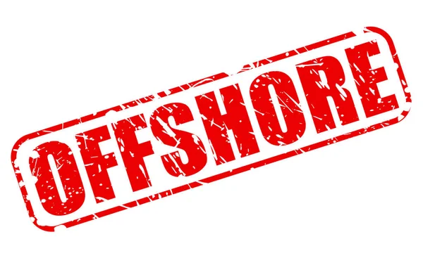 Offshore rode stempel tekst — Stockvector