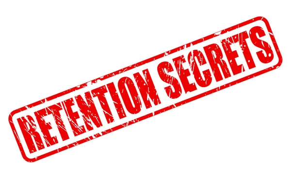 RETENTION SECRETS red stamp text — Stock Vector