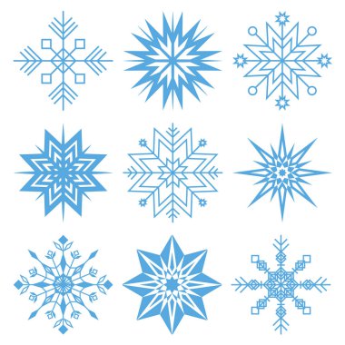 vektör kar taneleri kümesi