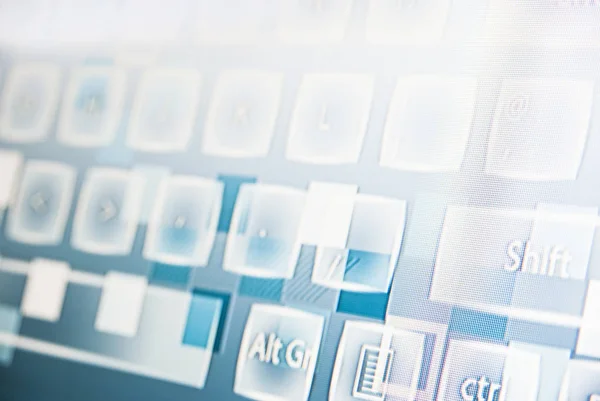 Photo taken from perspective of a keyboard illustration — Stock Photo, Image