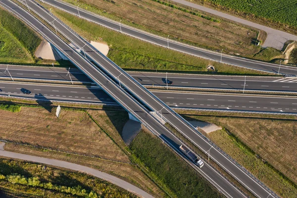 Vue aérienne de l'autoroute — Photo