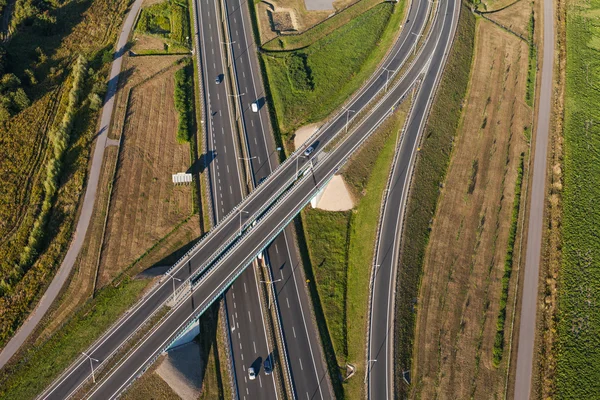 Vista aérea da rodovia — Fotografia de Stock