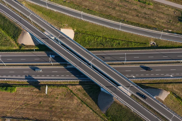 Flygfoto över motorvägen — Stockfoto