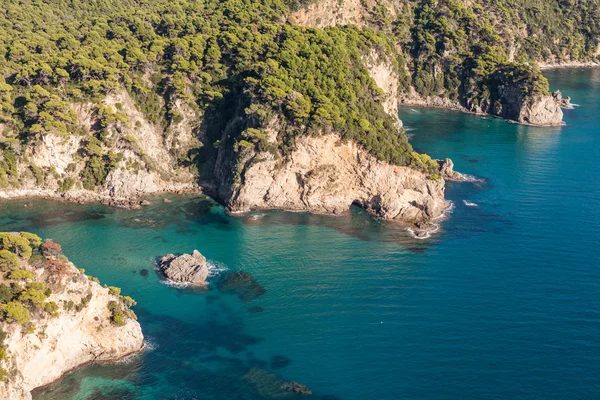 Uitzicht op de kustlijn van Griekenland — Stockfoto