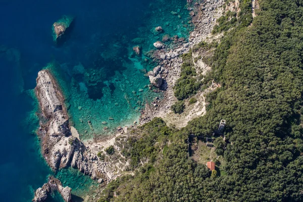 Vista della costa greca — Foto Stock