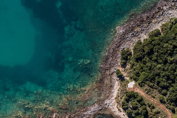 Uitzicht op de kustlijn van Griekenland — Stockfoto