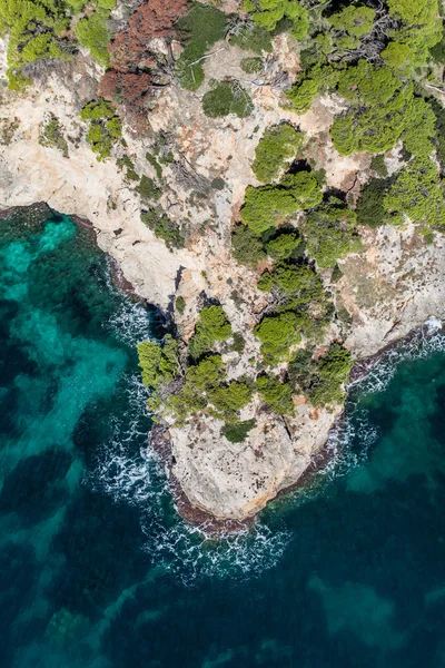 Vy över Grekland kustlinje — Stockfoto