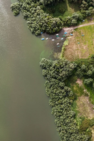Vista aérea del lago cerca de Otmuchow —  Fotos de Stock
