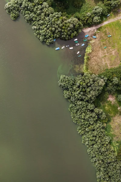 Vista aérea del lago cerca de Otmuchow —  Fotos de Stock