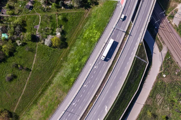 Veduta aerea dell'autostrada — Foto Stock