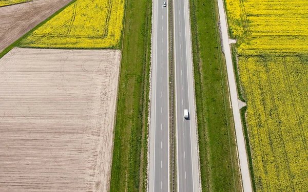 Luchtfoto van de snelweg — Stockfoto