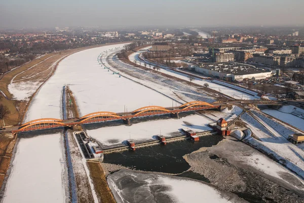 Vista aerea della città di Breslavia — Foto Stock