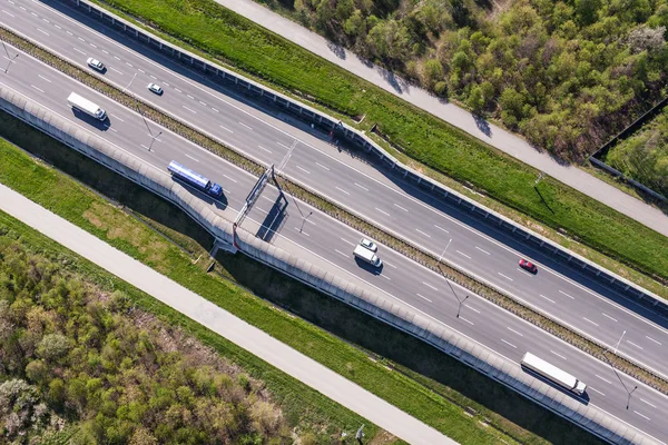 高速公路的空中景观 — 图库照片