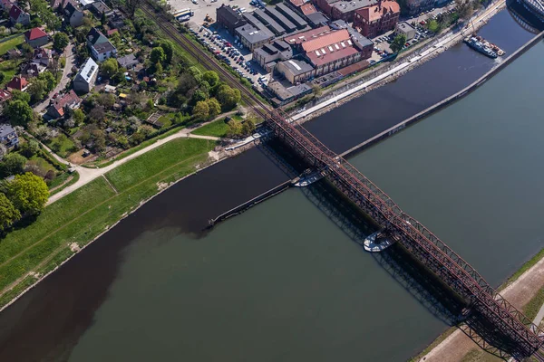 Ponte ferroviario a Breslavia — Foto Stock