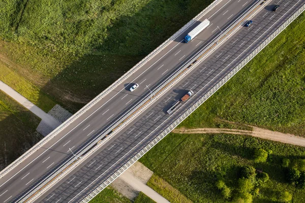 고속도로 및 자동차 폴란드 — 스톡 사진