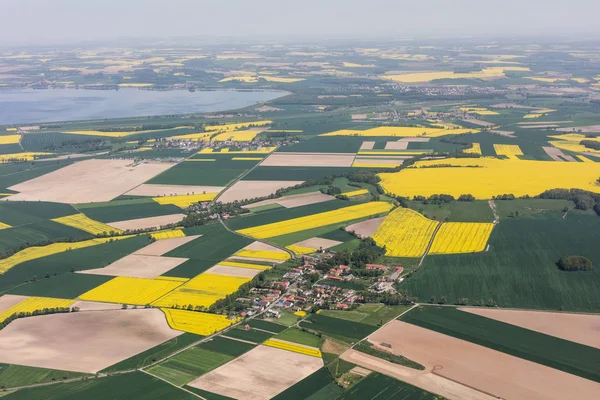 Oogst velden in Polen — Stockfoto