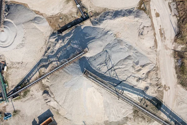 Planta de processamento de areia e pedra — Fotografia de Stock