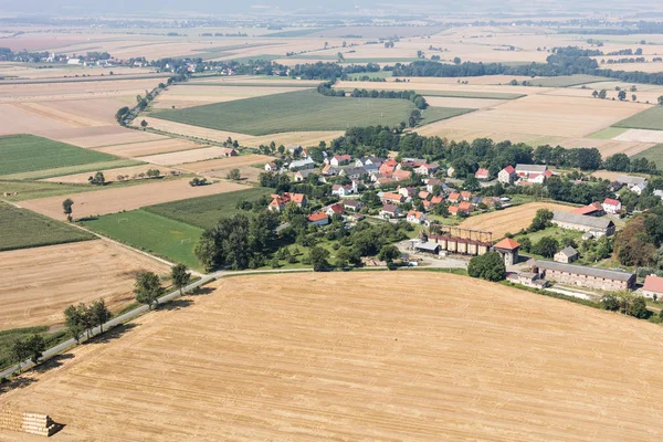 Vue aérienne des champs de récolte — Photo