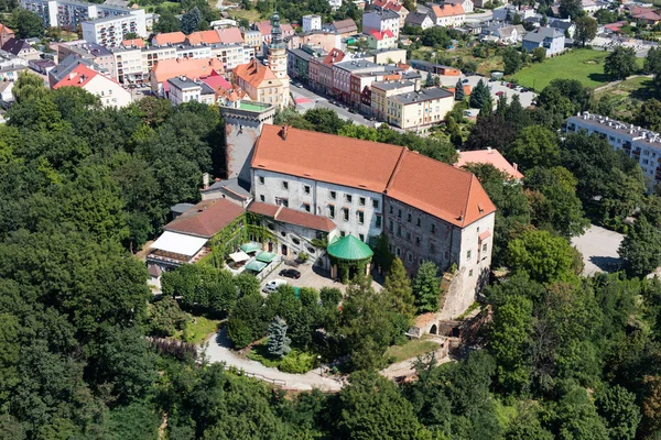 Vista aerea della città Otmuchow — Foto Stock