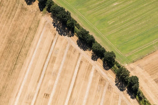 Nysa city yakınındaki Köyü manzara havadan görünümü