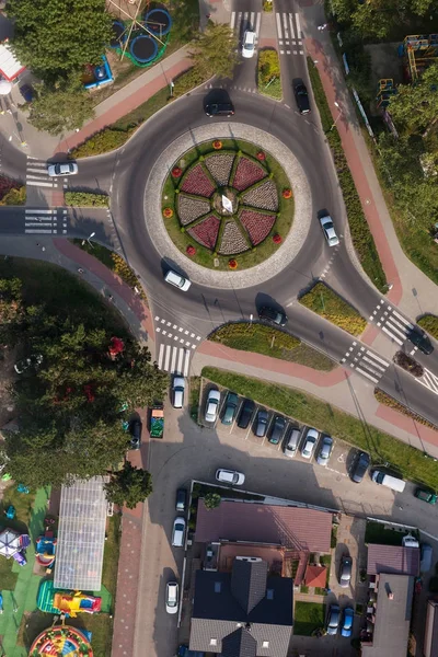 Kreisverkehr in der Stadt Dziwnow — Stockfoto