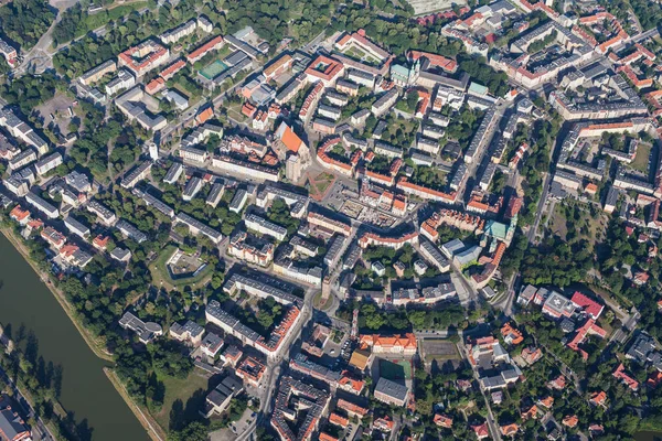 Aerial view of Nysa city — Stock Photo, Image