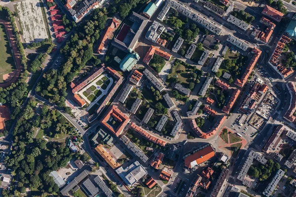 Vista aerea della città di Nysa — Foto Stock