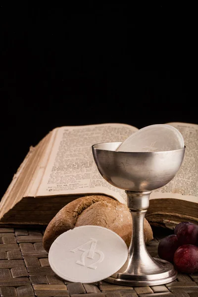 Christian Communion Composition Table — Stock Photo, Image