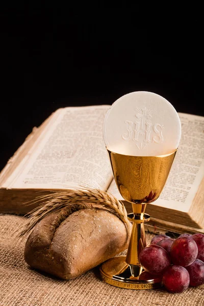 Christian Communion Composition Table — Stock Photo, Image