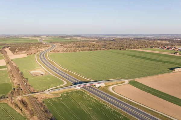 Vue Aérienne Autoroute — Photo