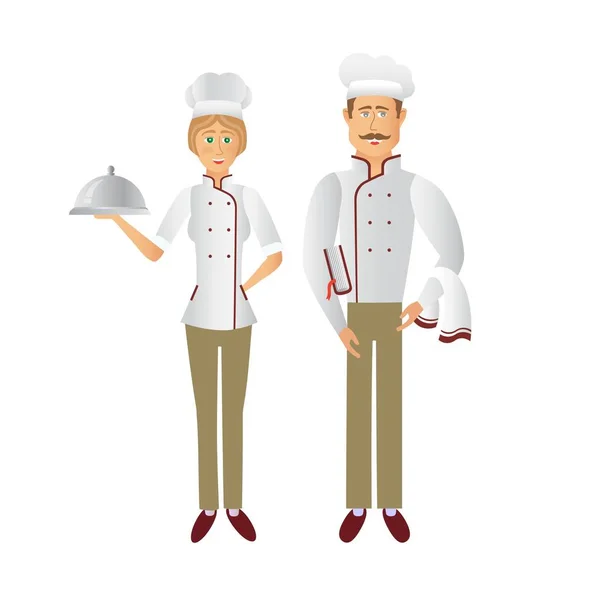专业厨师 平面设计 矢量插图 — 图库矢量图片