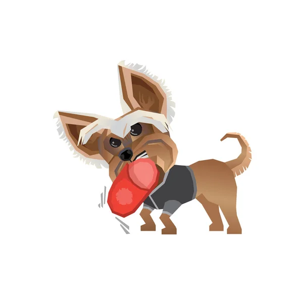 Pegatina Perro Emociones Personaje Animado — Vector de stock