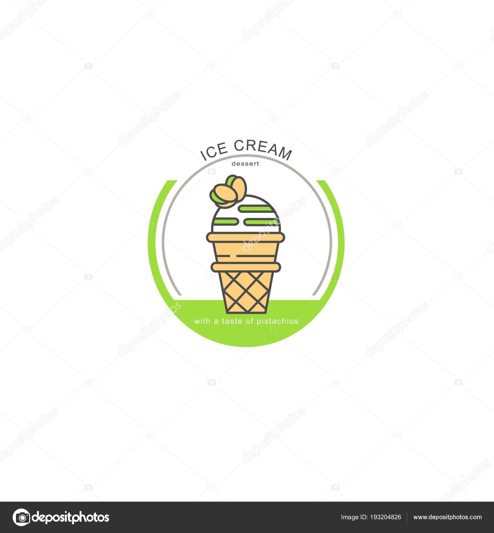 Ice Cream Logo Design Template Logo Waffle Ice Cream Different Stock