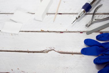 Natürmort manikür ekipmanlı, Manikür, tırnak bakım aracı