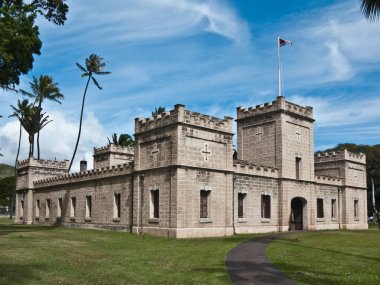 Honolulu, Hawaii Iolani Palace yakınındaki tarihi kompleksi